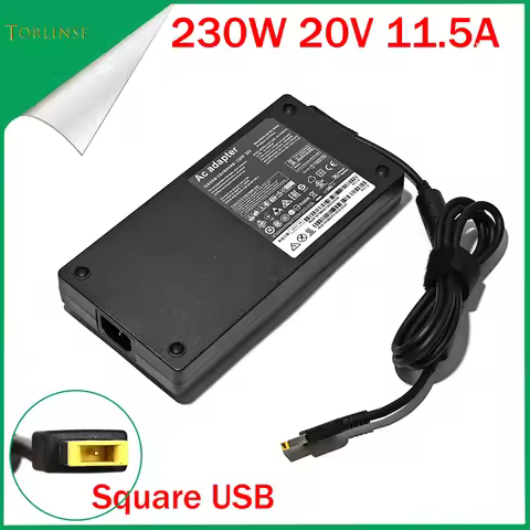 20V 11.5A 230W USB PIN AC Laptop Charger Adapter for Lenovo Legion Y740 Y920 Y540 P50 P70 P71 P72 P7