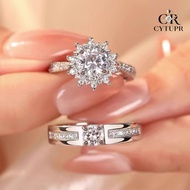 [CYTUPR] Moissan Ring 1ct Wedding Proposal Ring Exquisite Elegant Ring