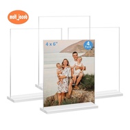 Acrylic Picture Frame 4x6 Inches, 4 Pack Plastic Picture Frames Holder Standing,Double Sided Picture