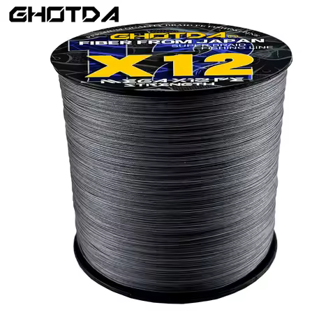 GHOTDA 1000M-100M 12 Braided Fishing Line Multifilament Floating PE 100% Wire Japanese Cast Sea Salt