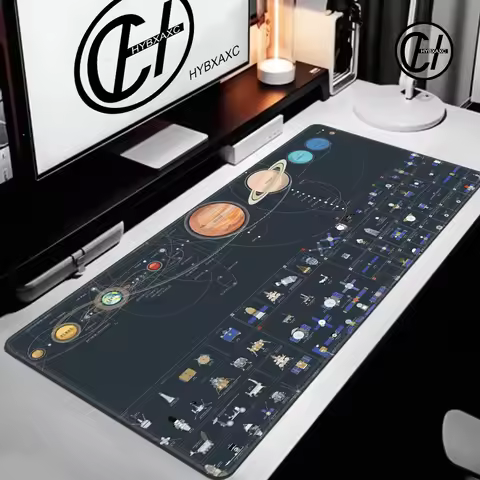 Space Mat Mechanical Keyboard Spacecraft XXL Mouse Pad Anime Accessories Gamer Mousepad Black Desk M