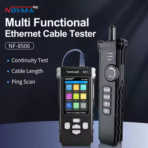 NOYAFA NF 8506 Multifunction Ethernet Cable Tester IP Scan Ping Poe Test Wire Continuity Test RJ45 R