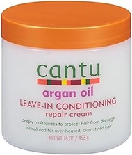 Cantu Argan Oil Leave-In Conditioner Repair Cream 16 Ounce (473ml) (2 Pack)
