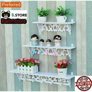 Balimstore 3 in 1 SET Wall Mounted Display Rack PVC Board Decor Wall/Dinding Hiasan Rumah