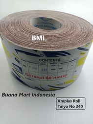 Amplas Roll Taiyo No 240 | Amplas Meteran Grit 240 | Kertas Amplas