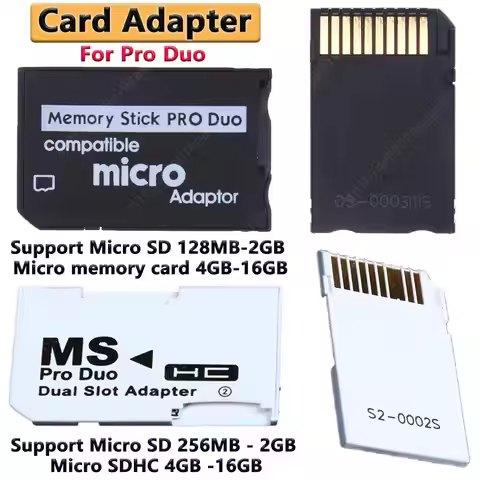 1-3 PCS Mini Memory SD TF To MS Card Memory Stick Card Adapter For PSP Card Single/Dual 2 Slot Adapt