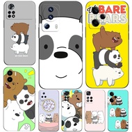 Case For xiaomi Mi 11 Lite 4G 5G NE 11i 11 11T Pro POCO F3 Phone Back Cover Soft Silicon Black Tpu we bare bears