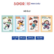 OLY notebook for Minh Chau students, 5 squares, 17x24cm, 100gsm, 48 pages (Code 1050)