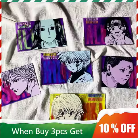 Hunter X Hunter Art Acrylic Card Killua Illumi Kurapika Hisoka Gon Feitan Collectible Card Gift Anim