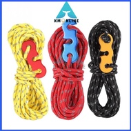 4m Thickened Tent Wind Rope Canopy Outdoor Camping Reflective Wind Rope 3mm Multi-Functional Wind Rope Buckle Tent tali