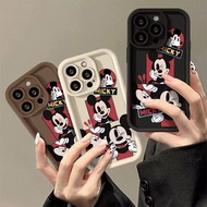 Cute Mickey Phone Case Compatible for IPhone 15 14 13 12 11 Pro Max 7 8 Plus SE 2020 XS X XR Shockproof TPU Soft Full Coverage Lens Protective Casing