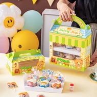 Children's Day Cupcake Packaging Box Portable 4/6 Pieces Packaging Cup Packaging Box Muffin Cup Dess