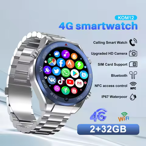 SERVO KOM12 Android 8.1 Smartwatch HD Camera 1.62inch Screen GPS WiFi 2+32GB Google Play Download Ma