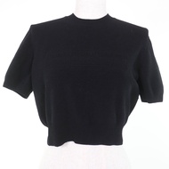 成色極佳☆Alexander Wang 1KC3231037 Logo 短袖露臍針織衫 黑色 S 碼 正品女款