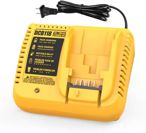 DCB102 Replacement DEWALT 18V 20V Lithium-Ion Charger 3A for Dewalt Power Tools DCB118 DCB101 DCB107