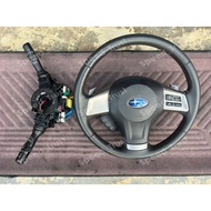 JDM Original Used Steering Paddle Shift Jahit Benang Merah Red Stitch Button Subaru Legacy Forester 