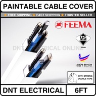 6FEET / 182CM PVC TV Wire Hider Kit Wall Network Cable Routing Device Invisible Network Cable Expose