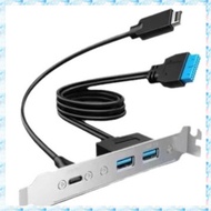 [R Q M U] Front Panel Adapter 20Gbps USB3.2 Gen2x2 USB-C and USB to USB3.2 Type-E Key-A 20Pin and 19