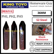 (KING TOYO 36mm) PH1/PH2/PH3 Impact Driver Bit Mata Impact Spanar Katok Mata Spanar Katok Short Impa