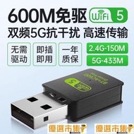 【全網最低價】!免驅動USB無線網卡千兆5G臺式機電腦wifi網絡信號發射器接收器  露天