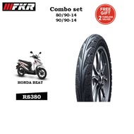 FKR RS380 TAYAR MOTOR TUBELESS COMBO SET 80/90-14 90/90-14 HONDA BEAT SPACY VARIO 110