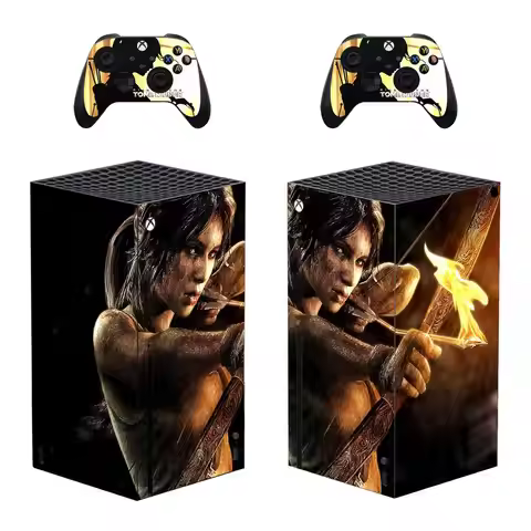Tomb Raider Skin Sticker Cover for Xbox Series X Console and Controllers Xbox Series X Skin Sticker 