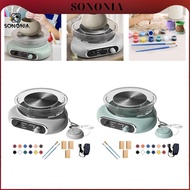 [SONONIA] Mini Pottery Wheel Kit Clay Making Adjustable Speed Compact Professional Electric Clay Whe