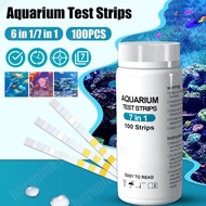 [Pawsy] (100pcs)3/5/ 6/7/9/14/16/17 in 1 Aquarium pH Test Strips Set Fish Tank Paper Kit