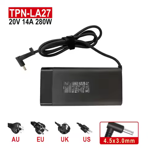 20V 14A 280W AC Charger For HP OMEN 16 17 Gaming Laptop ZBook Fury G9 TPN-LA27 TPN-CA26 Power Adapte