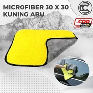 Microfiber Cleaning Cloth Size 30 x 30 Yellow and Grey Motorcycle Cleaning Microfibre Cloth