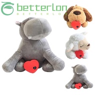 BETTER-LONTIME Calming Dog Plush Toy, Rlieve Stress&Anxiety With Heartbeat Simulator Puppy Sleep Com