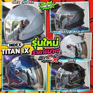 แถมฟรีผ้าบัฟ หมวกกันน็อค INDEX TITAN IX ครึ่งใบ รุ่นใหม่ ราคาถูก