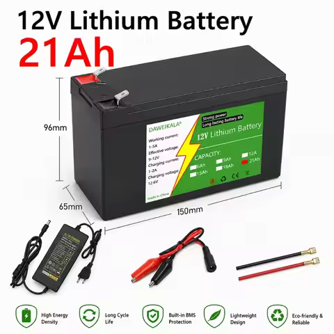 3S7P 18650 Lithium Battery Pack 12V 6Ah-21Ah 12.6V Rechargeable Battery For Solar Energy Electric Sc