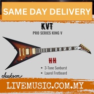 Jackson Pro Series King V KVT Electric Guitar, Ebony FB, 3-Tone Sunburst