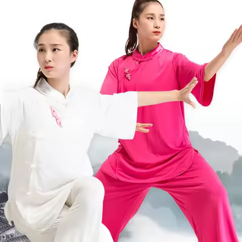 Martial Art Uniform Tai Chi Clothes Kung Fu Set Wushu Clothing For Woman Wudang Coat Elasticity Obli