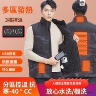 Taiwan Next Day-Delivery Electric Heating Stand-Up Collar Overalls Vest Men's usb Charging Smart Tem