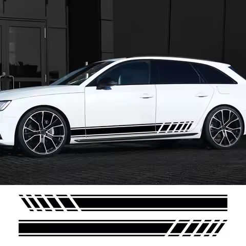 Car Graphics Stripes Sticker Door Vinyl Decal Tuning Accessories For Audi A4 B8 B9 B7 8W 8K 8E B6 S4