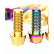 Titanium Ti Hexagon Titanium Screw Cone Head M6x15 / M6x20 Hexagon