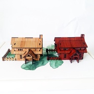 Ranch House R-9105 Wooden House Model 3D Puzzle Toy