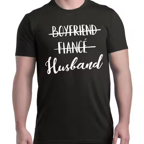 Boyfriend Fiance Husband T-shirt Wedding Bachelor Honeymoon Shirts