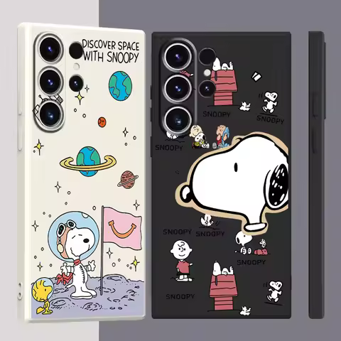 Snoopy Pattern Phone Case For Samsung Galaxy S25 Plus S24 Ultra S23FE S22 S20 Plus A15 A35 A50 A51 A
