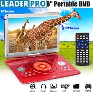 14" Portable DVD Player Rotatable Screen Media DVD for Game TV Support VCD CD MP3 MP4 Player for Car/Home