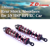 2Pcs ZD Racing Aluminium Alloy Metal Rear Shock Absorbers for 1/8 Scale JLB HSP HPI Redcat RC Car Tr