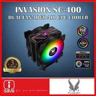 INVASION SC-400 DUAL FAN ARGB CPU AIR COOLER BLACK SC400