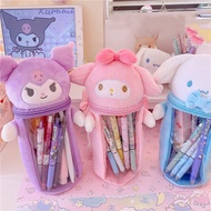 Disney StellaLou Pencil Cases Cartoon Sanrio Original Pencil Boxs Students Large Capacity Zipper Pencil Tape