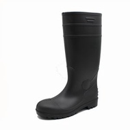 鋼頭安全鞋防滑防刺PVC雨鞋 中筒絕緣耐磨勞保鞋- 全黑高幫普通*37 均碼