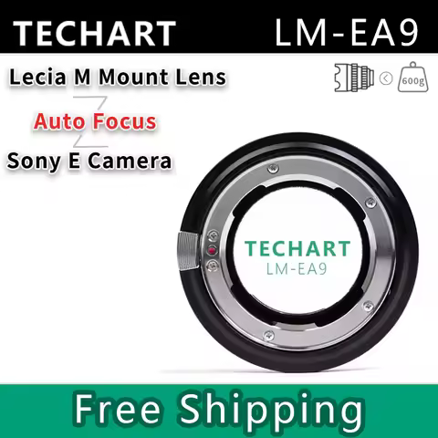 Techart LM-EA9 Mark II Auto Focus Lens Adapter for Leica M Zeiss ZM Voigtlander VM Lens to Sony E Ca