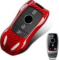 Carbon Fiber Car Key Fob Cover Compatible with Mercedes Benz,Car Key Case Compatible with E Class C3