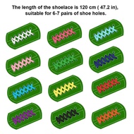 C5GOON One Pairs Shoe Laces Strings Sports Shoes Boots Sneakers Skates Flat Shoelaces 20 colors O4T2