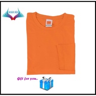BAJU Cotton T-shirt LONG SLEEVE  ~ OREN SPORT ~ CT54 Orange